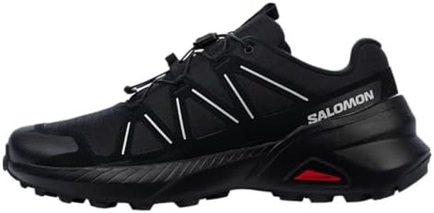 Salomon Men's SPEEDCROSS PEAK Trail Running Shoes for Men, Black / Black / Glacier Gray, 9