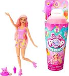 Barbie Pop Reveal Doll & Accessories, Strawberry Lemonade Scent with Pink Hair, 8 Surprises Include Slime & Squishy Puppy