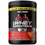 Whey Protein Powder, Six Star 100% Whey Protein Plus, Whey Protein Isolate & Peptides, Lean Protein Powder for Muscle Gain, Whey Isolate Protein Shake, Chocolate, 4 lbs