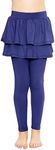 Girl's Skater Skirt with Built in Leggings Navy Blue X-Large