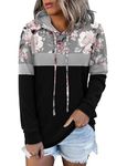 KISSMODA Floral Printed Women Hoodies Winter Women Essentials Fall Clothes Long Shirts Plus Size XL