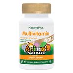 NaturesPlus Animal Parade Gold Children’s Multivitamin - Fun Animal Shaped Chewable Multi for Kids - All Natural, Orange Flavour - Vegan, Gluten Free - 60 Chewable Tablets