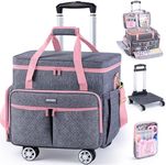AMOIGEE Rolling Tote Bag with Wheel