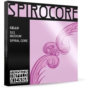 Thomastik-Infeld Spirocore Cello Strings Set 4/4 Size - Flexible Cello Strings 4/4 Set with Exceptional Sound and Bow Response - Durable and Versatile Cello Strings 4/4 Full Set - Globally Recognized