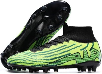 Ganal Hawk Men Soccer Shoes Women Soccer Cleats-Mens Soccer Shoes Women Slip-On Lace Up Football Shoes Soccer Shoes Black