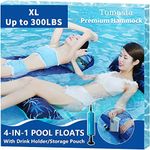 Pool floaties, 2 pcs floaties for adults tanning, 5-in-1 Multi Inflatable swimming pool, Portable Water Hammock motorized pool float,mesh beach chaise longue for adults