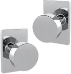 Mega Handles - Laura Dummy I Door Knob for Hallway, Closet and Bathroom I Reversible Heavy Duty Design I Fits All Standard Door Sizes I Screws Included - Polished Chrome (2 Pack)