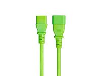 Monoprice 18AWG Power Extension Cable/Cord - 6ft - Green 3 Conductor PC/Mon 10A (IEC 60320 C14 to IEC 60320 C13)