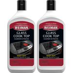 Weiman Glass Cook Top Heavy Duty Cleaner and Polish, 20 Ounce (Pack of 2)