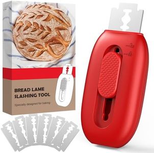 Winsing Bread Lame Sourdough Scoring Tool, Magnetic & Extractable Sourdough Baking Supplies Bread Scoring Knife, Bread Lame Dough Scoring Tool For Homemade Bread Making With 6 Razor Blades(Red)