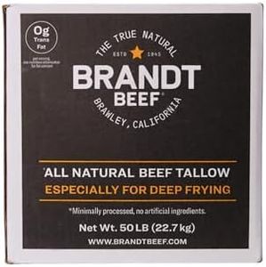 Brandt Beef Tallow - 800oz Cube - Bulk - All Natural, Keto & Paleo Friendly - No Added Hormones or Antibiotics - High Smoke Point for Baking & Frying - 0g Trans Fat
