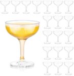 KesaPlan 50 Pcs Champagne Glasses 5 oz Plastic Martini Glasses Reusable Champagne Tower for Wedding Birthday Party Bar