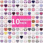 BIG ELEPHANT Randomly Potty Training Underwear for Girls, Training Pants Assortment Random Color 10 Pack, 12-24 Months