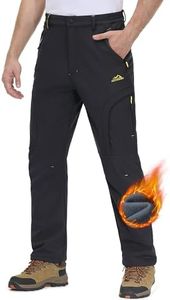MAGCOMSEN Ski Pants Men Waterproof Snow Pants Climbing Pants Zip Pockets Snowboard Pants Men Black