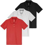 3 Pack Polo Shirt Black Shirts Pink Navy Blue White Girls Uniform Yellow Kids Golf Girls Red Tshirts Juniors Short Sleeve Niñas, 4-5