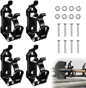 Heavy Duty Metal Rubber Shovel Mount Kit, Shovel Holder for Truck, Roof Rack mounting Brackets, Quick Release Tool Clamps, Overlanding Gear Clamp for Off Road Bed Wall Black Tie Down (Black 4PCS)