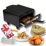 Chefman Advance Mini 10-Inch Multi-Purpose Smart Pizza & Naan Maker | 1500W Electric Tandoor with Stainless Steel Heating | Compact Pizza Oven for Grilling, Roasting, Baking | Home Use & Easy Clean