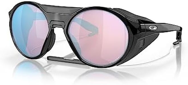 Oakley Men's Oo9440 Clifden Round Sunglasses, Polished Black/Prizm Snow Sapphire Iridium, 54 mm