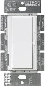 Lutron Diva 3-Speed Fan Control, Single-Pole/3-Way, DVFSQ-F-WH, White