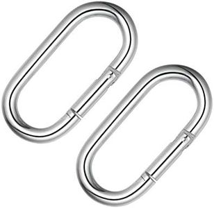 4 Inch Carabiner Clip Heavy Duty Spring Snap Hook Oval Shape 2pcs 10x100mm for Hammock Punching Bags Swing Chairs Gym Equipment Camping Hiking
