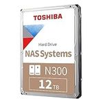 Toshiba 12TB N300 Internal Hard Drive – NAS 3.5 Inch SATA HDD Supports Up to 8 Drive Bays Designed for 24/7 NAS Systems, New Generation (HDWG480UZSVA)