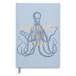 Designworks Ink Vintage Sass A5 Hardcover Notebook Journal, Design: "Embrace The Day", Colour: Blue, 14.6cm x 21.6cm, JB86-1093EU. 240 Lined Pages. Soy Based Ink.