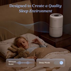 LEVOIT Air Purifier for Home Bedroom, HEPA Filter, 80m², White
