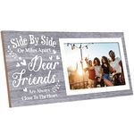 Jetec Wooden Friends Picture Frame 12 x 5.5 Inch Friends Photo Frame Dear Friends Gifts Long Distance Friendship Gifts(Deep Grey)