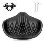 AEYINO Noseless Oversized Bike Seat for Men and Women,Comfortable Wide Bicycle Saddle Waterproof Soft Memory Foam Padded Replacement Cushion for MTB,Peloton,Mountain,City,Road,Exercise Bikes