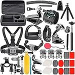 Action Camera Accessories Compatible with GoPro, Insta360, DJI Osmo, AKASO, and More. 50 in 1 Kit.