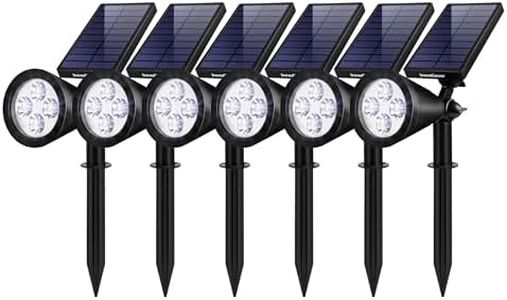 InnoGear Solar Lights Outdoor Waterproof Solar Garden Light for Outside Yard Landscape Lighting Pathway Spot Lights Spotlight Wall Light Auto On/Off, Pack of 6 (Cool White)