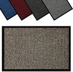 GULLAMBO Non Slip Door Mat – Indoor And Outdoor Door Mat –Kitchen And Office Use Mat, Super Soft Absorbent Multicolor Barrier Mat, Machine Washable Entrance Rug (Beige, 50 x 80 cm)