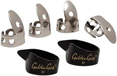 National NP1-7B Thumb & Finger Pick Pack - Stainless Steel/Black - Medium