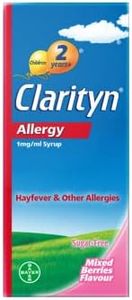 Clarityn Allergy 1mg/ml Syrup, Loratadine, 24 Hour Allergy Relief, Sugar Free, Lactose Free Mixed Berries Flavour, 60ml