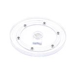 Kepfire Clear Acrylic Lazy Susan Turntable 17.5 cm Organizer Ball Bearing Revolving Display Base Kitchen Spice Rack Cake Makeup Table Decorating