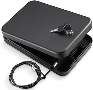 Younion Pistol Safe, Portable Travel Gun Safe,Handgun Lock Box, Gun Safes for Cars, Black