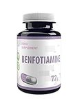 Benfotiamine 250mg 120 Vegan Capsules, 3rd Party Lab Tested, High Strength Supplement, Gluten and GMO Free