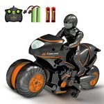 Sinovan Remote Control Motorbike for Kids, 2.4GHz 360° Rotating Drift RC Stunt Car, Remote Control Motorcycle with 4 Batteries, Kids Toy Cars Gifts for Boys & Girls Ages 4,5,6,7,8 and Up