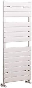 Hudson Reed Panel HL335 | Modern Bathroom Flat Vertical Wall Hung Heated Towel Rail, 1213mm x 500mm, Chrome, 1213 x 500 mm