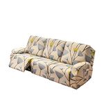 CZADMXP Stretch Recliner Sofa Covers, Printed Recliner Sofa Slipcovers for 1/2/3 Seater, Reclining Couch Cover Furniture Protector with Side Pocket (Dandelion,3 seater)