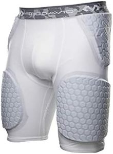 McDavid Compression Padded Shorts with HEX Pads. Hip, Tailbone, Thigh Padding. Girdle Tights for Men and Women. Football, Lacrosse, Hockey, Basketball Snowboarding