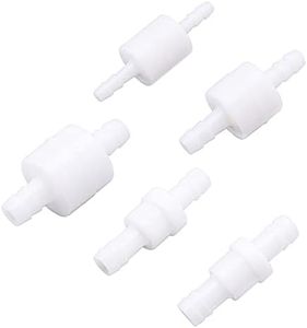 ECSiNG 5Pcs 4mm 6mm 8mm 10mm 12mm One Way Check Valve One-Way Air Water Gas Check Valve Plastic One Way Non Return Check Valve for Water Treatment Air Purification