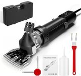 MoraRise Electric Sheep Shears, 690W Professional Sheep Shearing Clippers, 6 Speed Heavy Duty Farm Livestock Grooming Kit for Sheep, Alpacas, Goats, Thick Coat Animals, Cattle, Pet (Black)