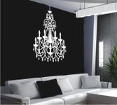 Wall Art Desire Chandelier Wall Art Vinyl Sticker Decal 24 Colours To Choose