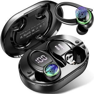 Auriculares Inalámbricos Deportivos, Auriculares Bluetooth 5.3 con HD Mic, 50H de Reproducción, Cascos Inalambricos con HiFi Estéreo y Cancelacion Ruido ENC, IP7 Impermeable, Carga Rápida USB-C, 2024