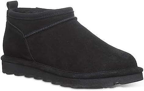 BEARPAW Women's Super Shorty Black Size 10 | Women's Ankle Boot | Women's Slip On Boot | Comfortable Winter Boot