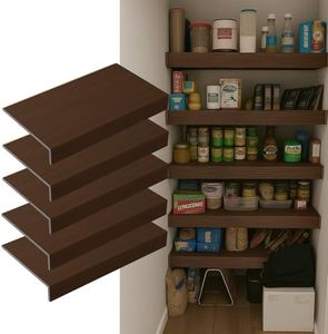 5 Pack 48x16in Wire Shelf Cover for Pantry, Closet, Kitchen – Waterproof PVC Wood-Look Wire Rack Covers for Shelves, Multiple Sizes Available，No-Tool Installation
