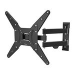 Hama Ultraslim FullMotion TV Wall Bracket | For TV's 32 - 65 Inches | Full Motion | Swivels Up To 180 Degrees on 3 Joints | Can Be Tilted +5/-12 Degrees | VESA Bracket Up To 400x400 | Max 25kg | Black