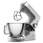 Kenwood Titanium Chef Baker XL, Kitchen Machine with K-Whisk, Stand Mixer with Kneading Hook, Whisk and 6,7L Bowl, KVL85.004SI Power 1200W, Silver