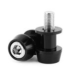 8/10mm Motorcycle CNC Swing Arm Spool, Aluminium Alloy Sliders Stand Swingarm Bobbins Not Easy To Fade Easy To Install For Choices (10mm-Black)